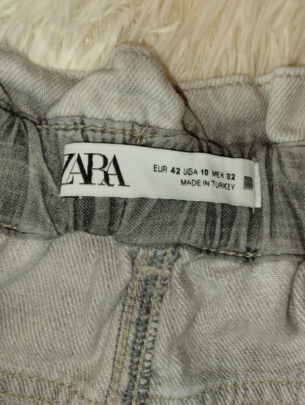 Zara Baggy Paper-bag Jeans Size 10 - Picture 10 of 13